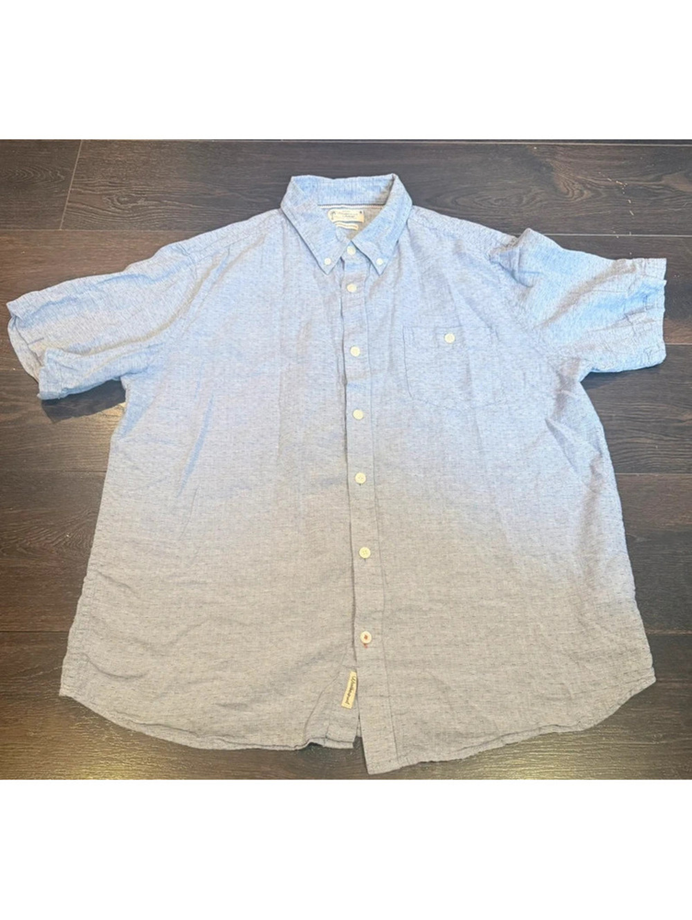 Weatherproof Vintage Washable Linen Button-Up Shirt Men’s XL H30